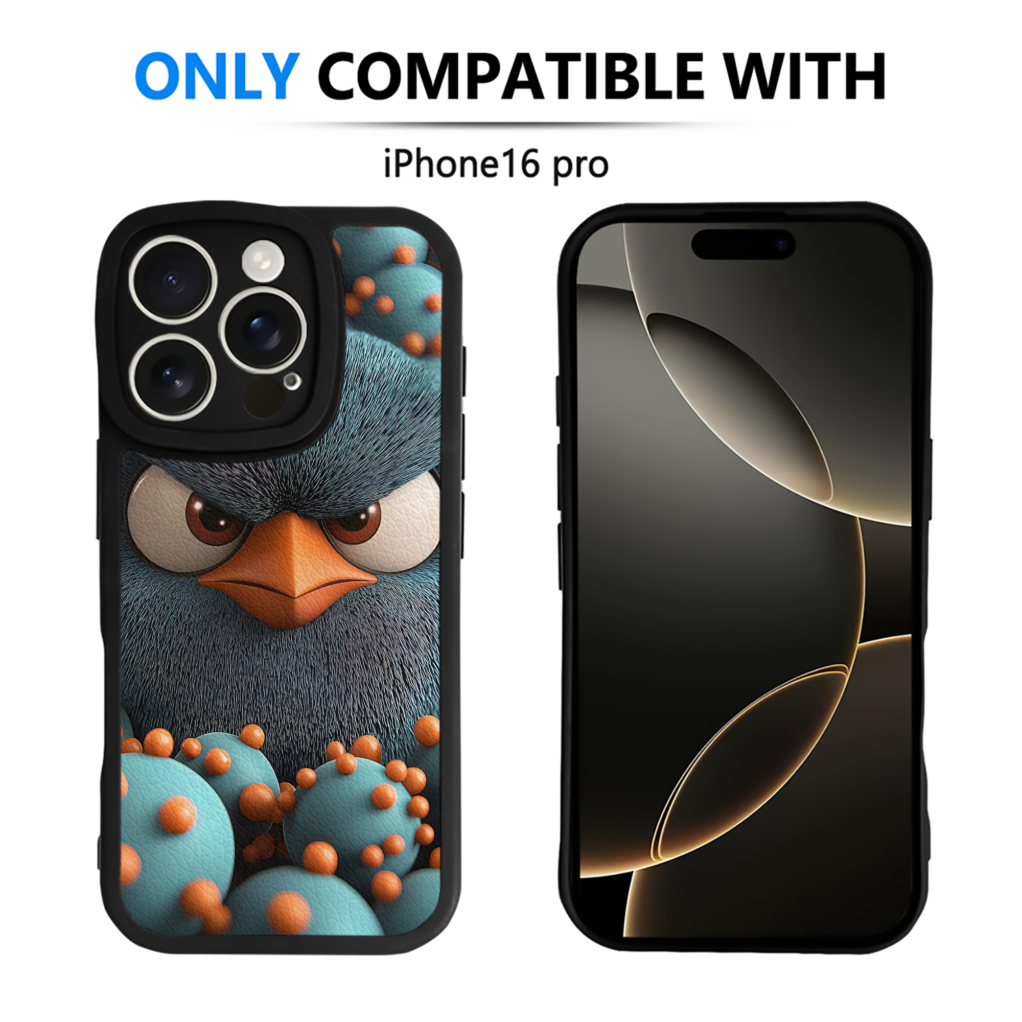 （画像用） Angry Birds アングリーバード 【iPhone 16シリーズ対応】シリコンスマホケース（レザー調） 材質：シリコン